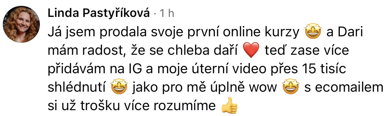 Zpětná vazba od klientky 65