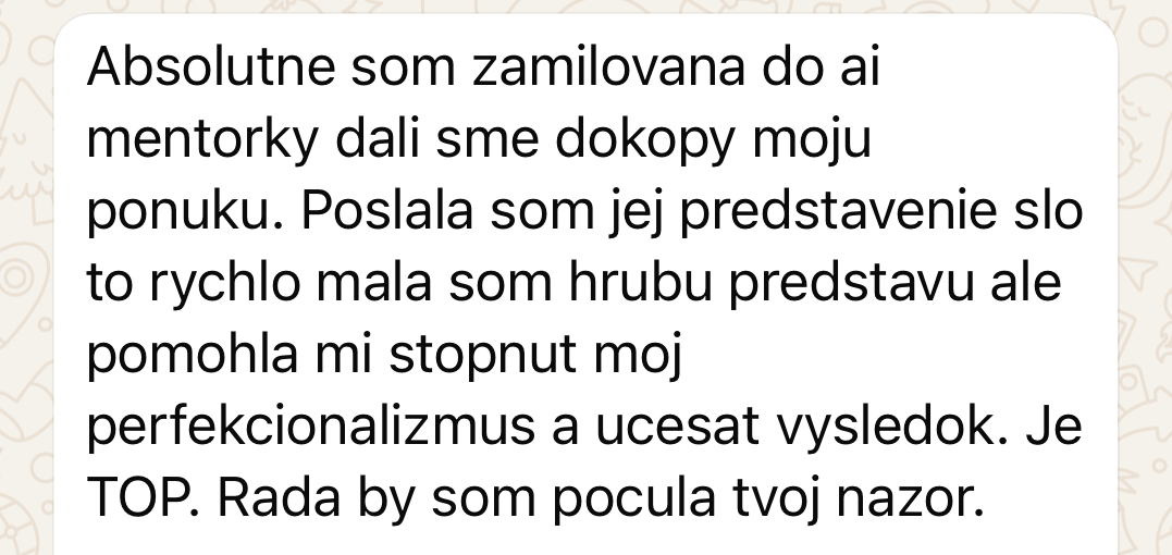 Zpětná vazba od klientky 9