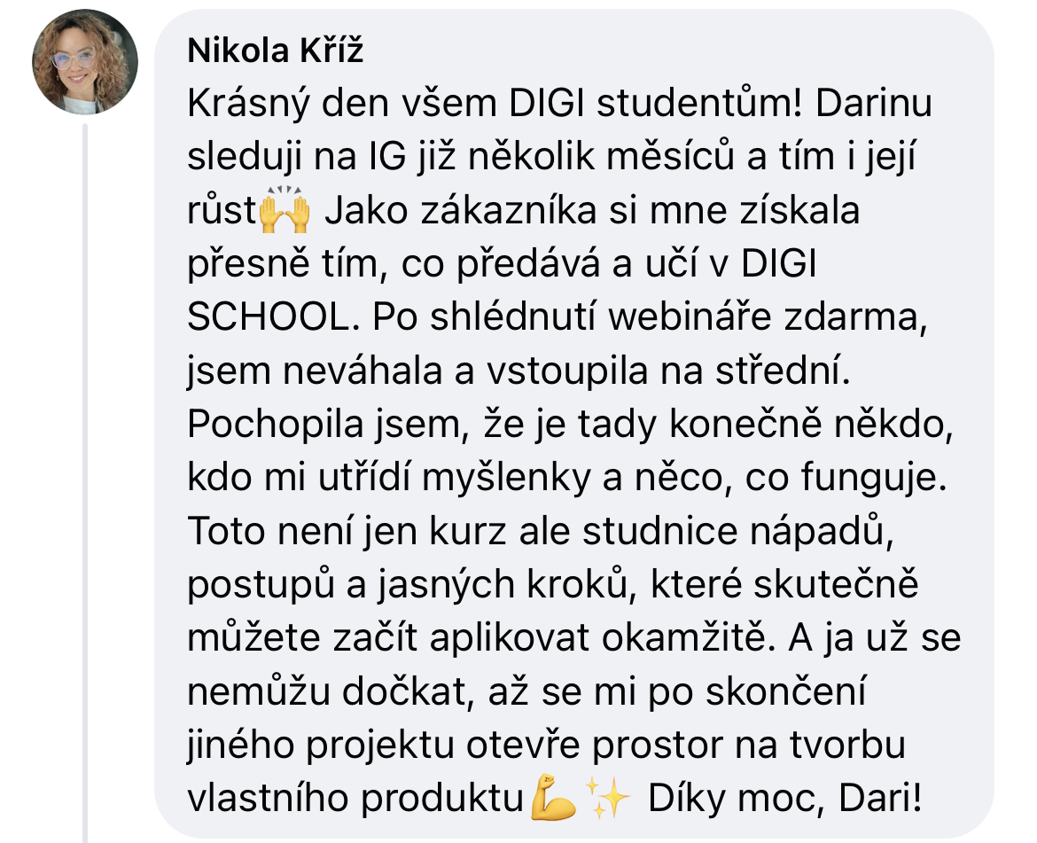 Zpětná vazba od klientky 51