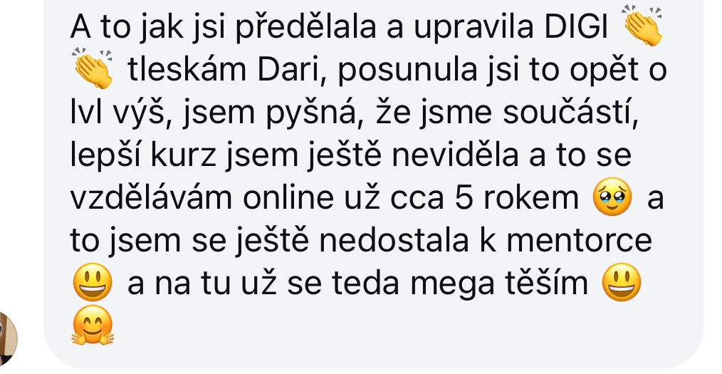 Zpětná vazba od klientky 8