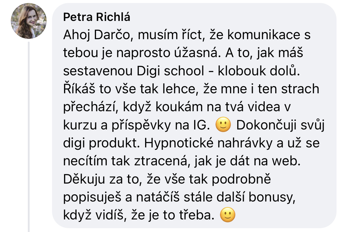 Zpětná vazba od klientky 44