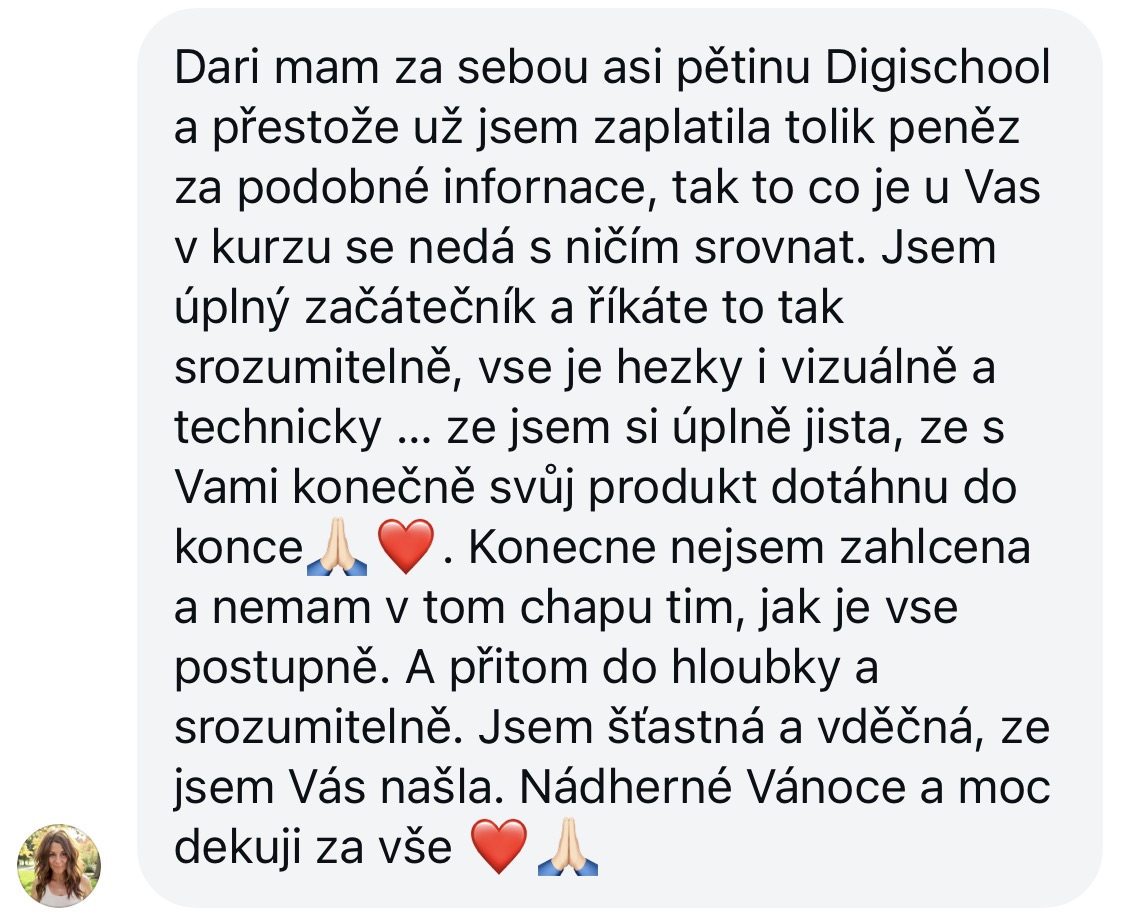 Zpětná vazba od klientky 69