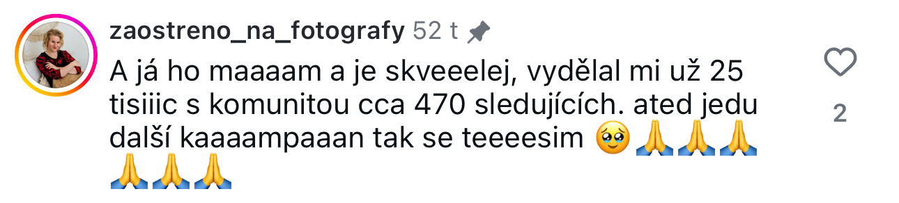 Zpětná vazba od klientky 55