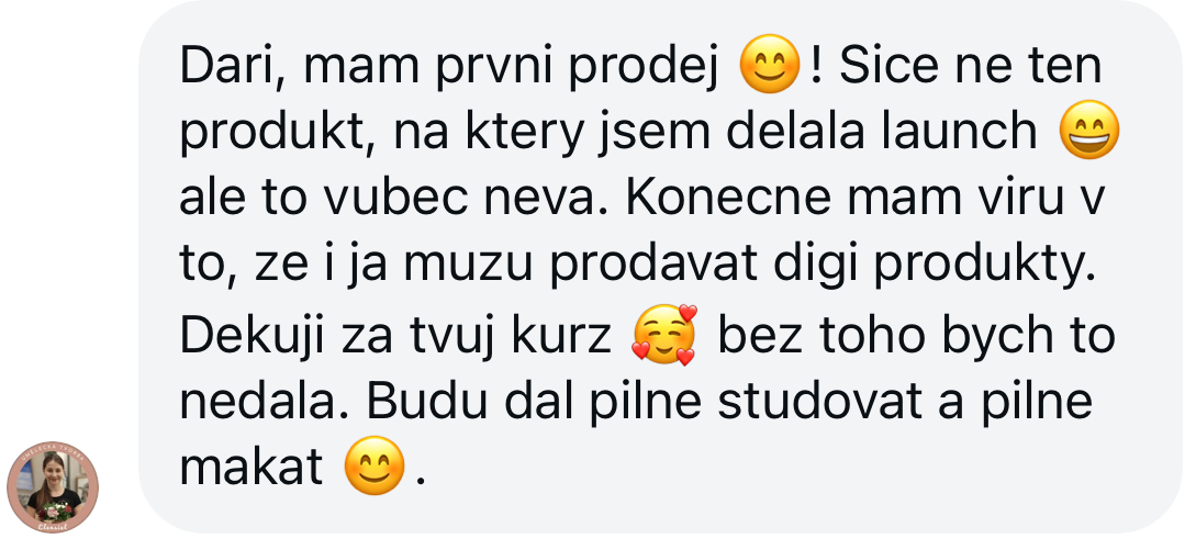 Zpětná vazba od klientky 58