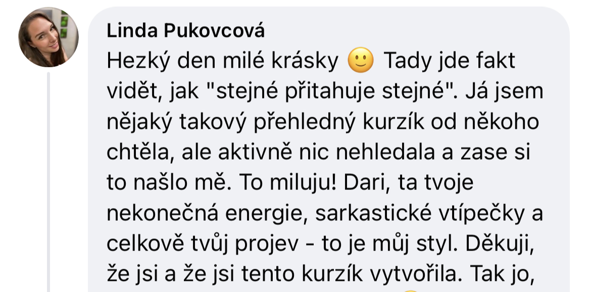Zpětná vazba od klientky 19