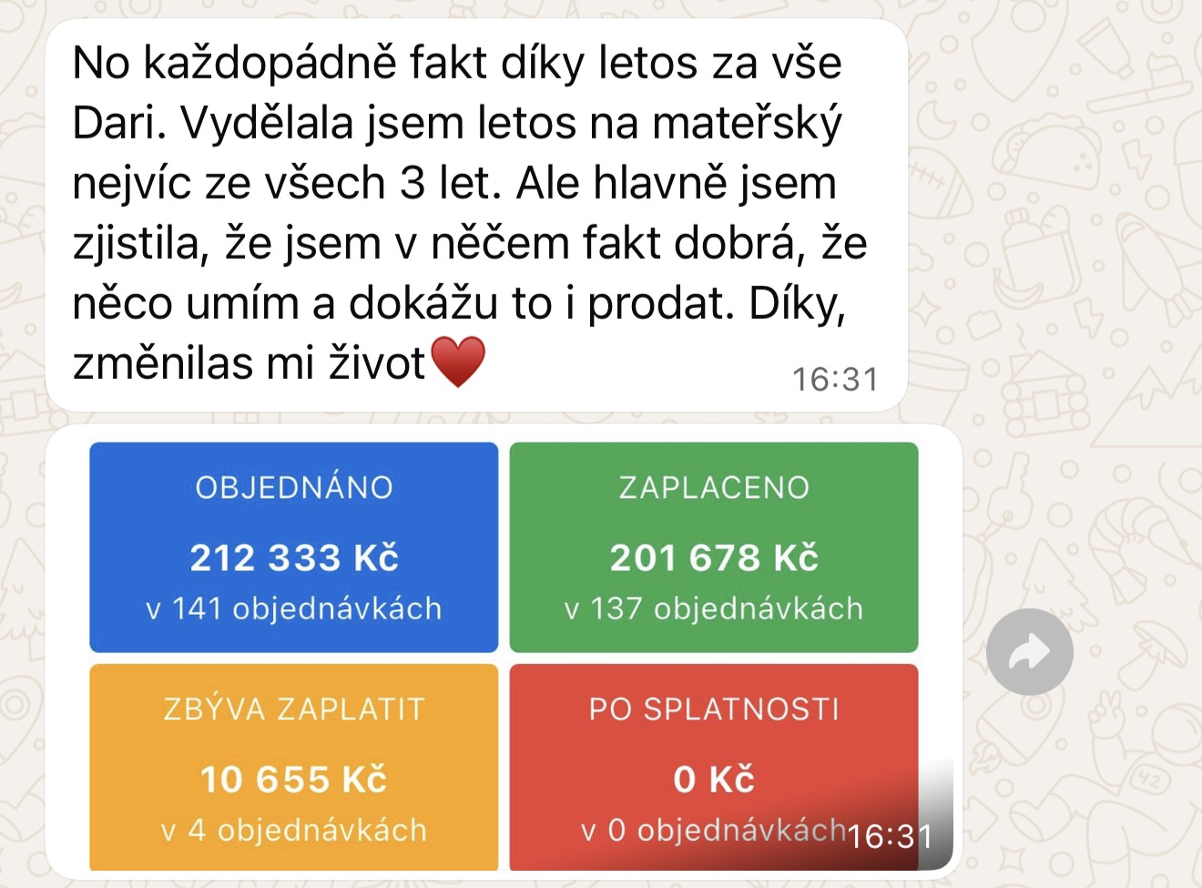 Zpětná vazba od klientky 64