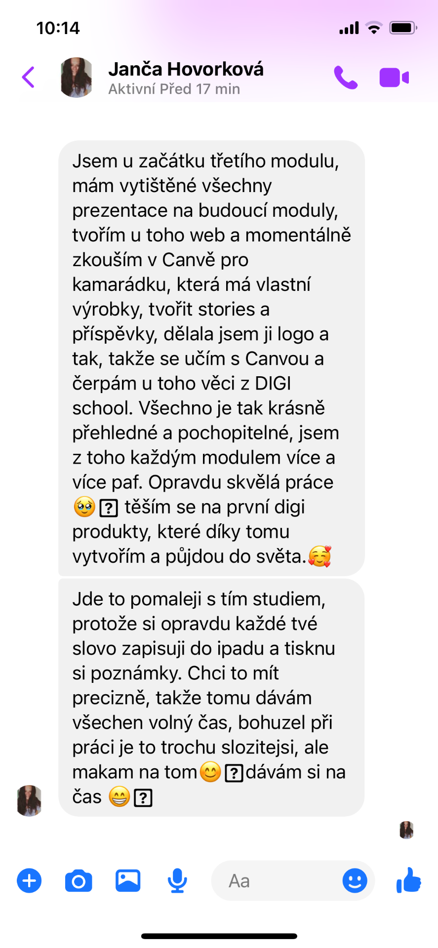 Zpětná vazba od klientky 25