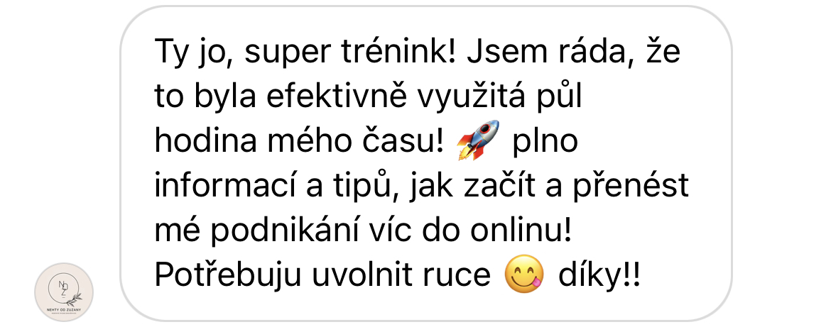 Zpětná vazba od klientky 14